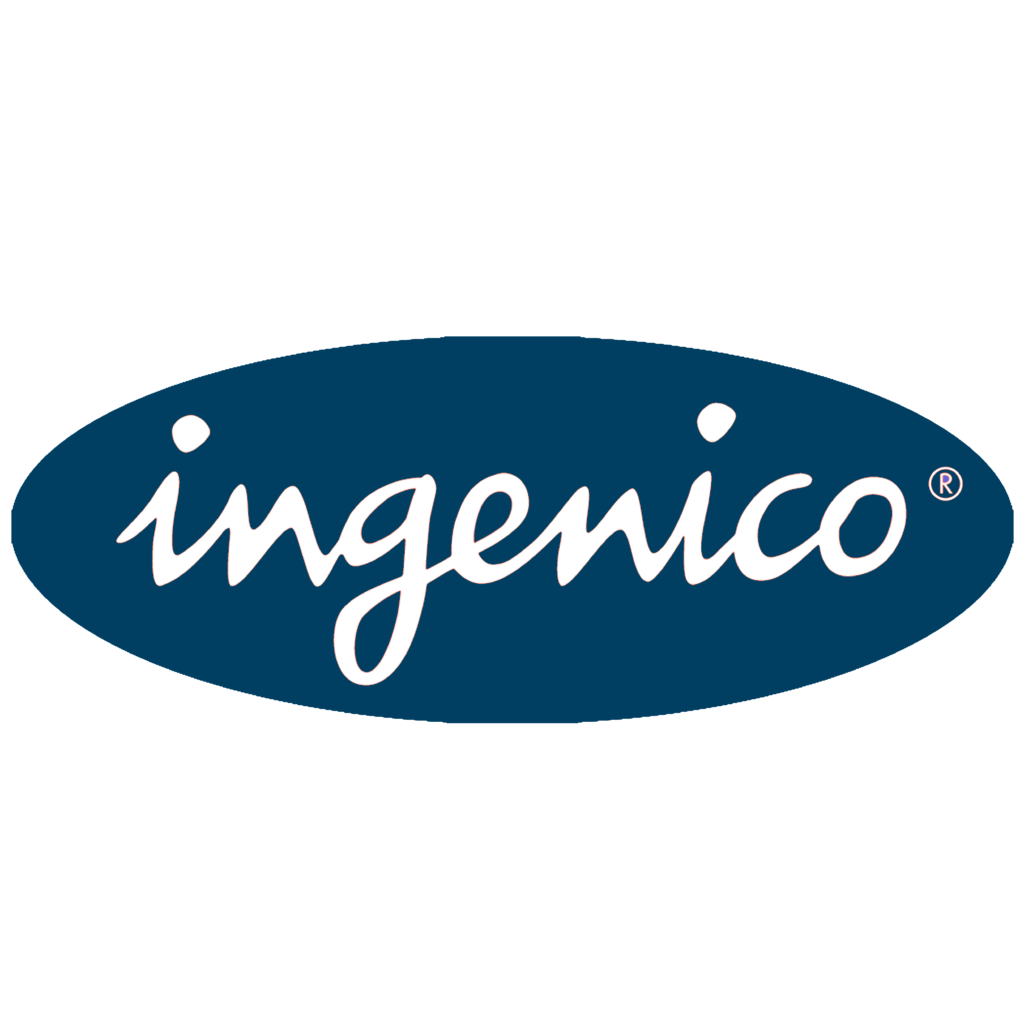 Blue and White Ingenico Logo