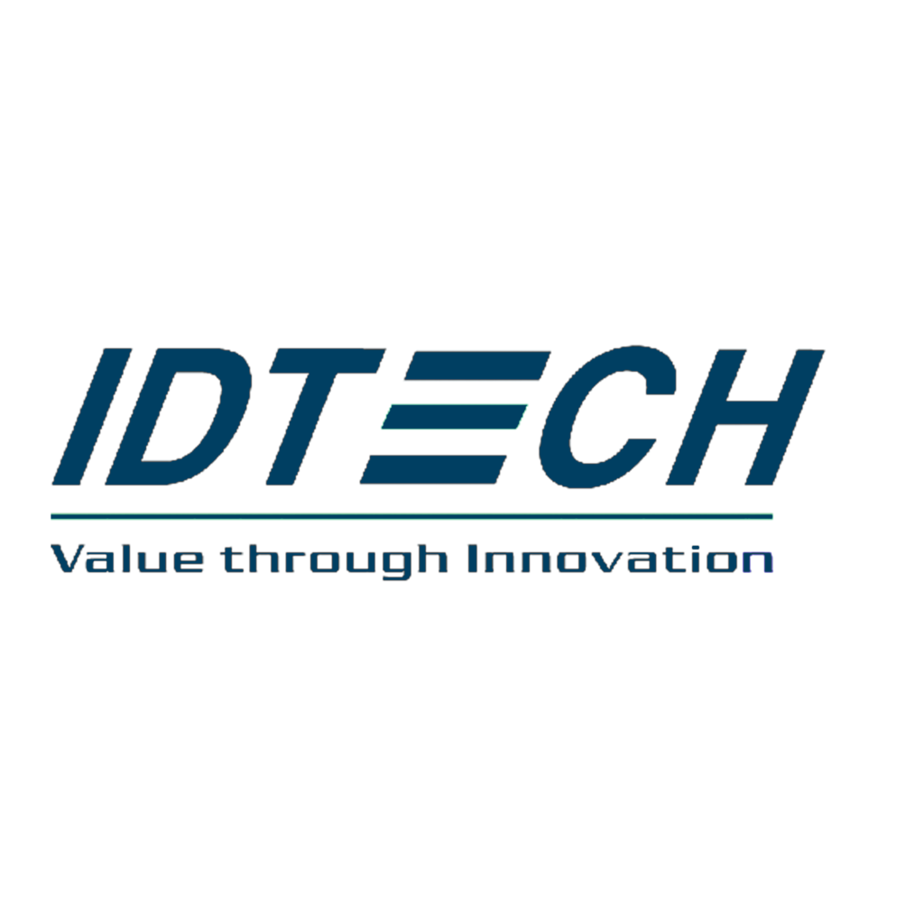 Blue and White IDTECH Logo