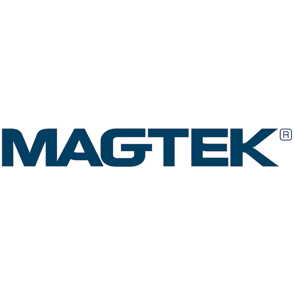 Blue and White MAGTEK Logo